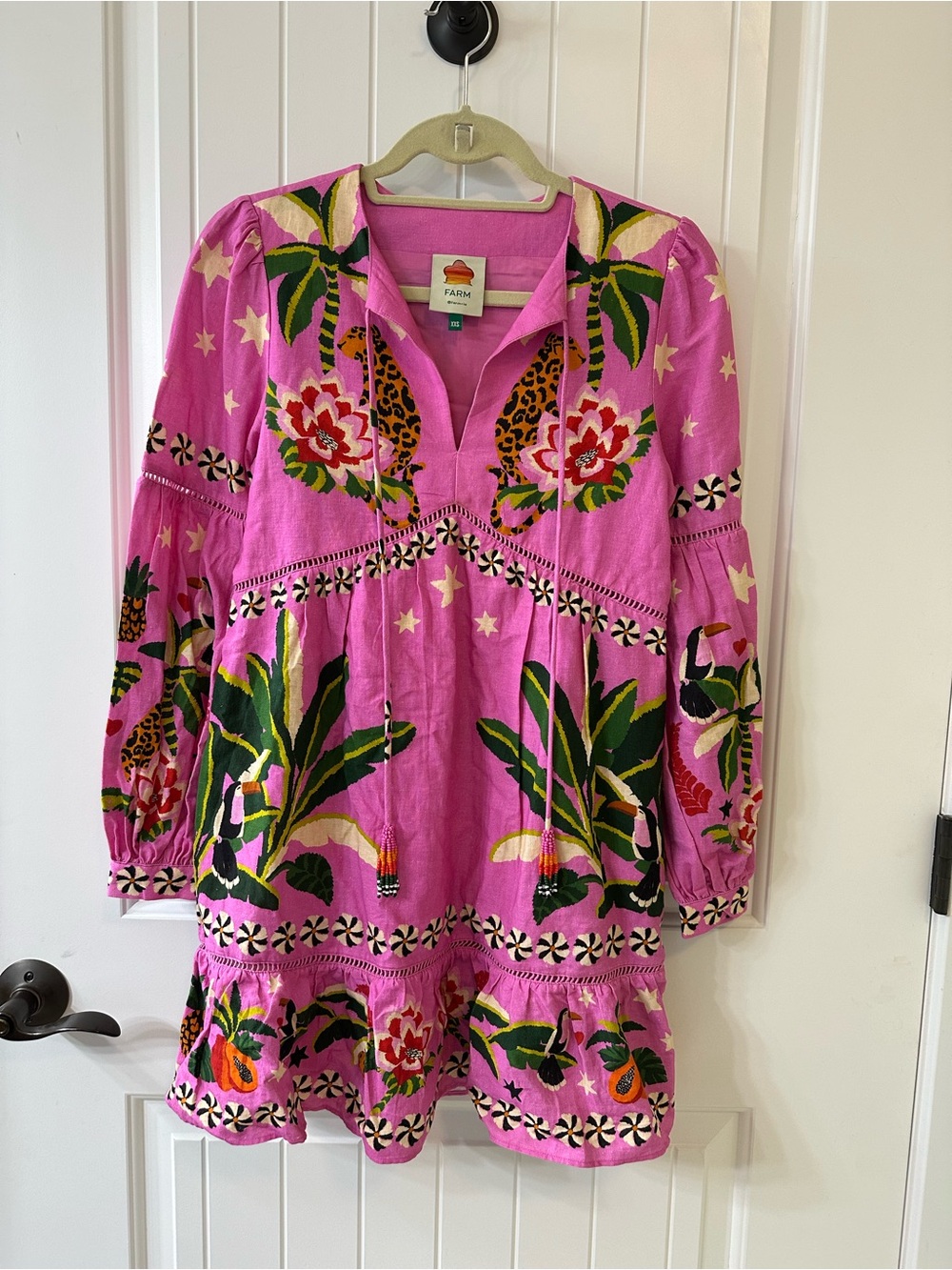 FARM Rio Leopard Forest Mini Dress Size-XXS - Picture 1 of 6
